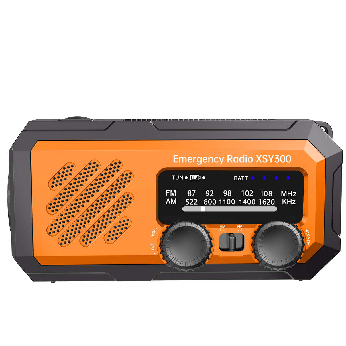 Noodradio XSY300 AM/FM & LED-zaklamp - 2.000mAh Powerbank – Solar & Opwindbaar