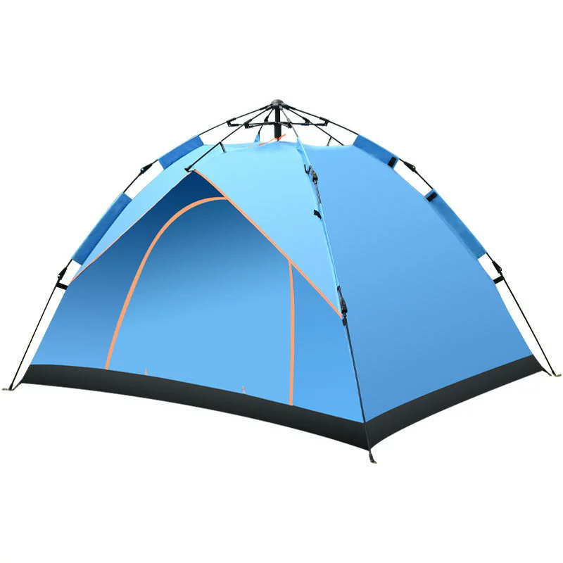 Kampeertent 3-4 Personen/kinderen – maat 200x140 cm – Waterdicht, Glasvezelstokken & Dubbele Laag
