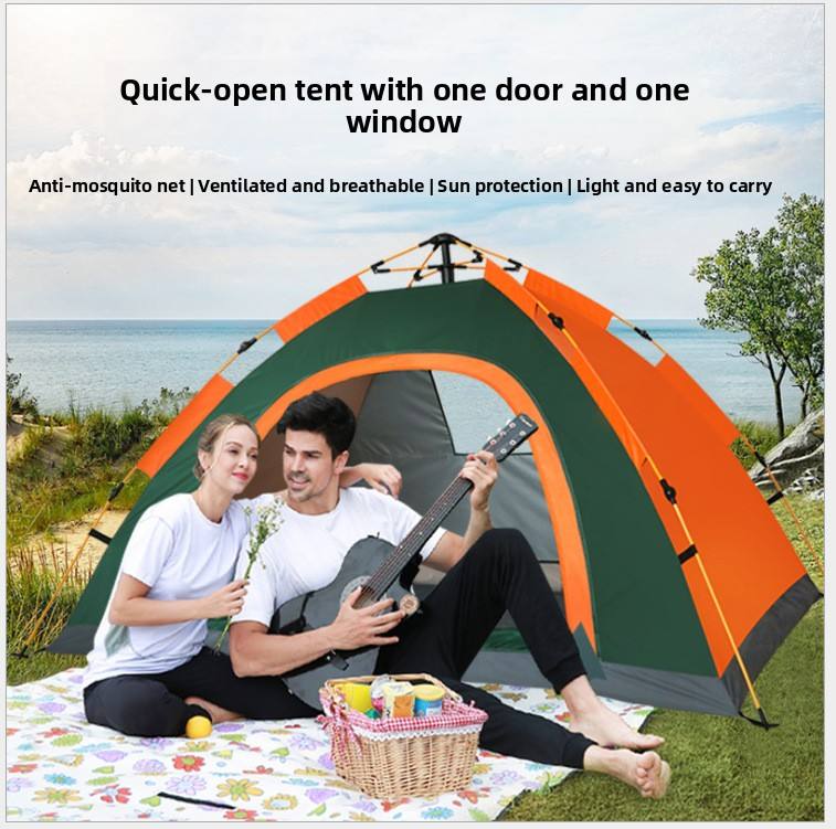 RezReady Kampeertent 1-2 volwassenen/kinderen – maat 200x140 cm – Vierseizoen, Waterdicht & Snel te Openen