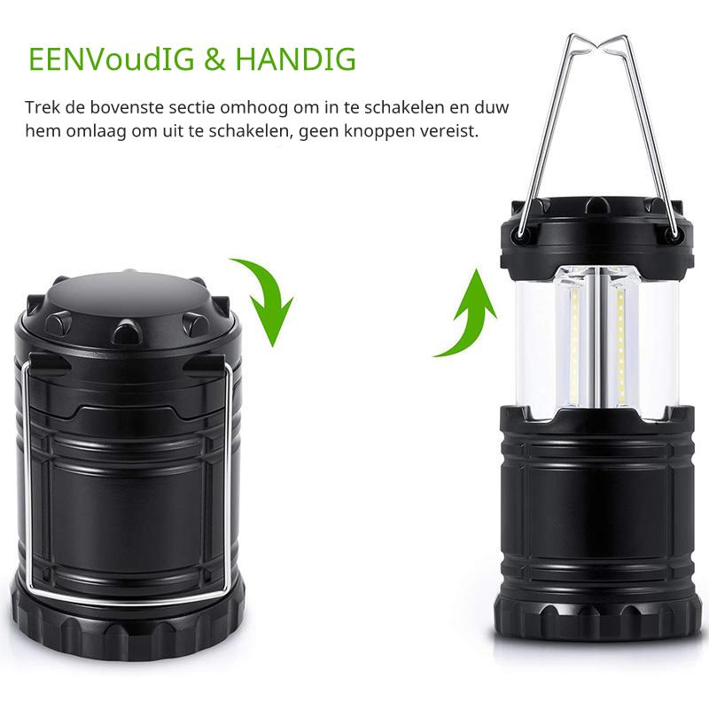 LED Campinglantaarn FA08 – COB Mini Lamp met Handvat & Haak