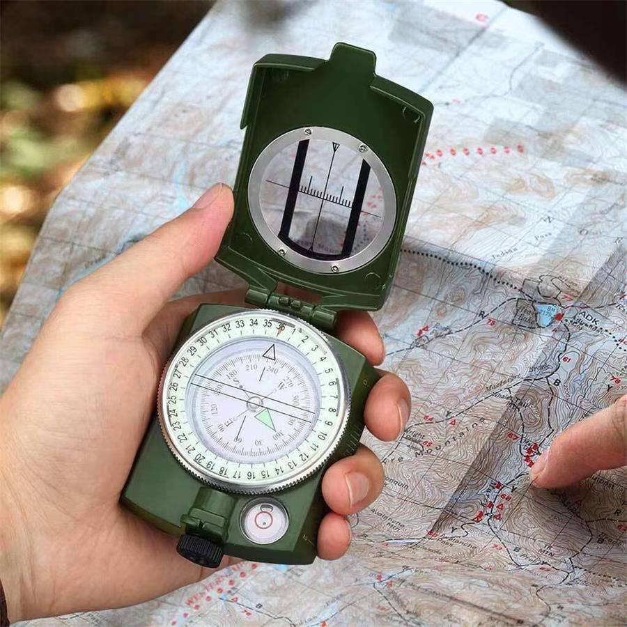 RezReady Multifunctioneel Kompas – Zinklegering met Kaartmeter