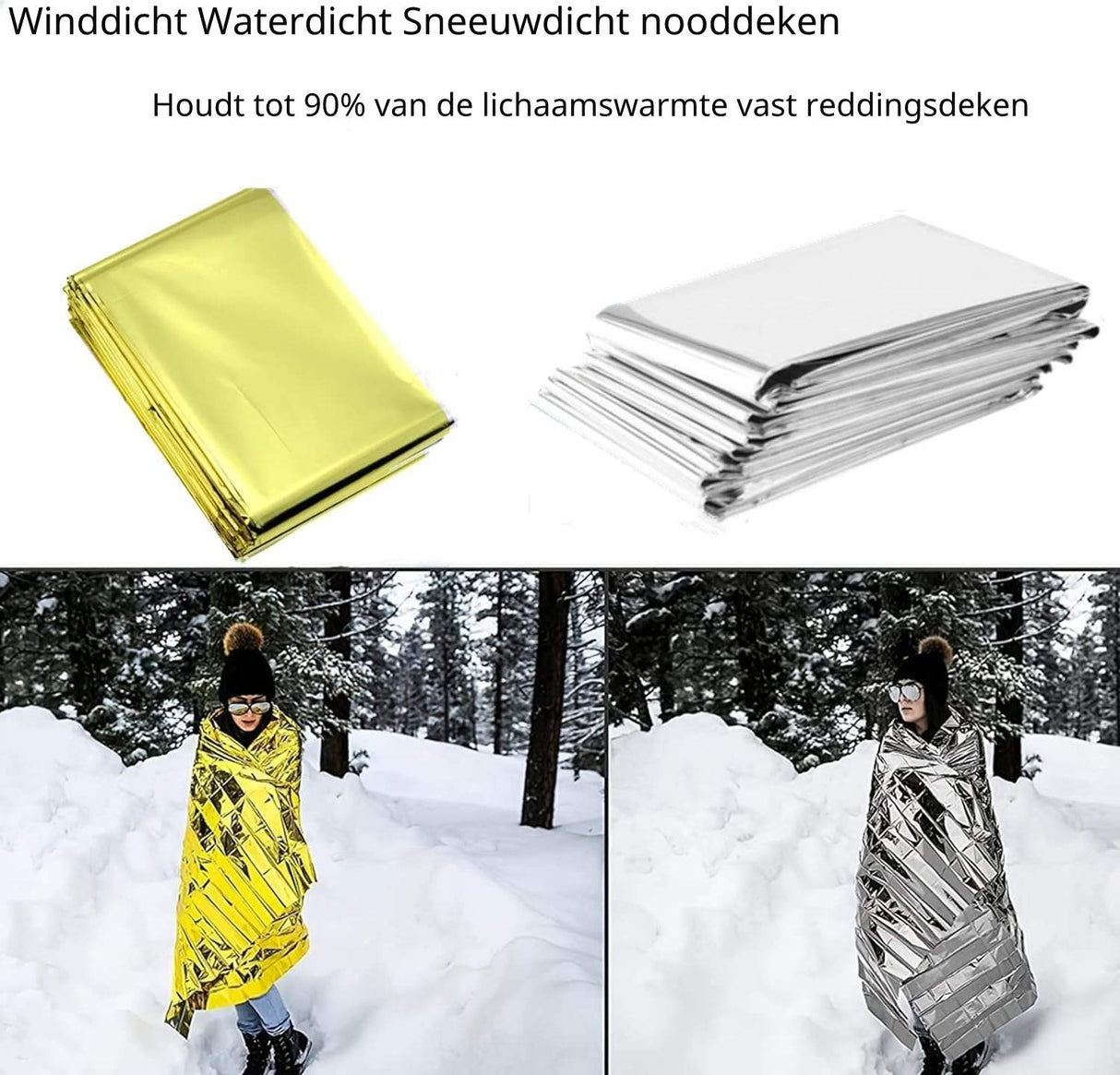 RezReady Noodoverlevingsdeken – Thermische Mylar Regenjas