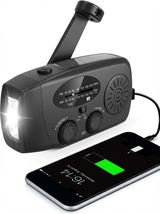 Starterversie Noodradio AM/FM – Compact 2.000mAh Powerbank– Solar, Dynamo & LED-zaklamp