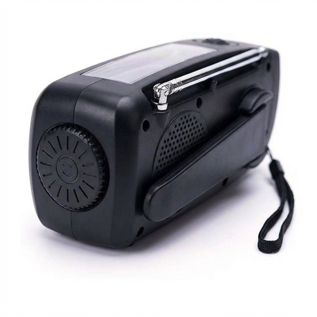 Starterversie Noodradio AM/FM – Compact 2.000mAh Powerbank– Solar, Dynamo & LED-zaklamp