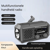Noodradio XSY300 AM/FM & LED-zaklamp - 2.000mAh Powerbank – Solar & Opwindbaar