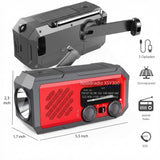 Noodradio XSY300 AM/FM & LED-zaklamp - 2.000mAh Powerbank – Solar & Opwindbaar