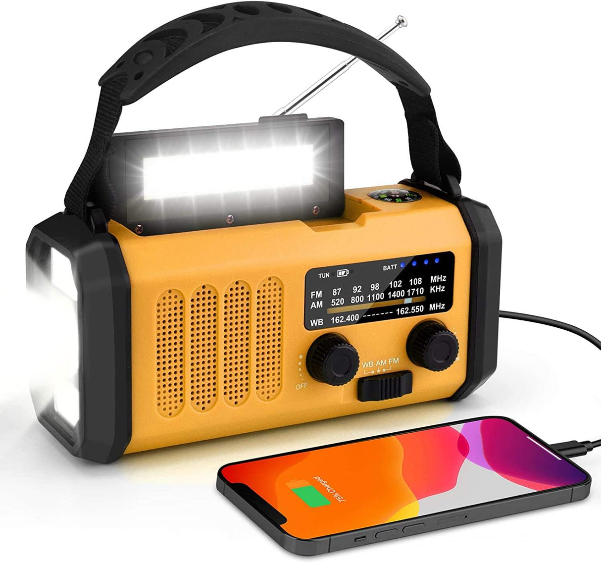 Noodradio XSY330 AM/FM – 10.000mAh Powerbank – Solar & Dynamo – IPX6 & LED-zaklamp