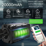 Noodradio XSY350 AM/FM/SW – 20.000mAh Powerbank – Solar, Dynamo, IPX6 & LED-zaklamp
