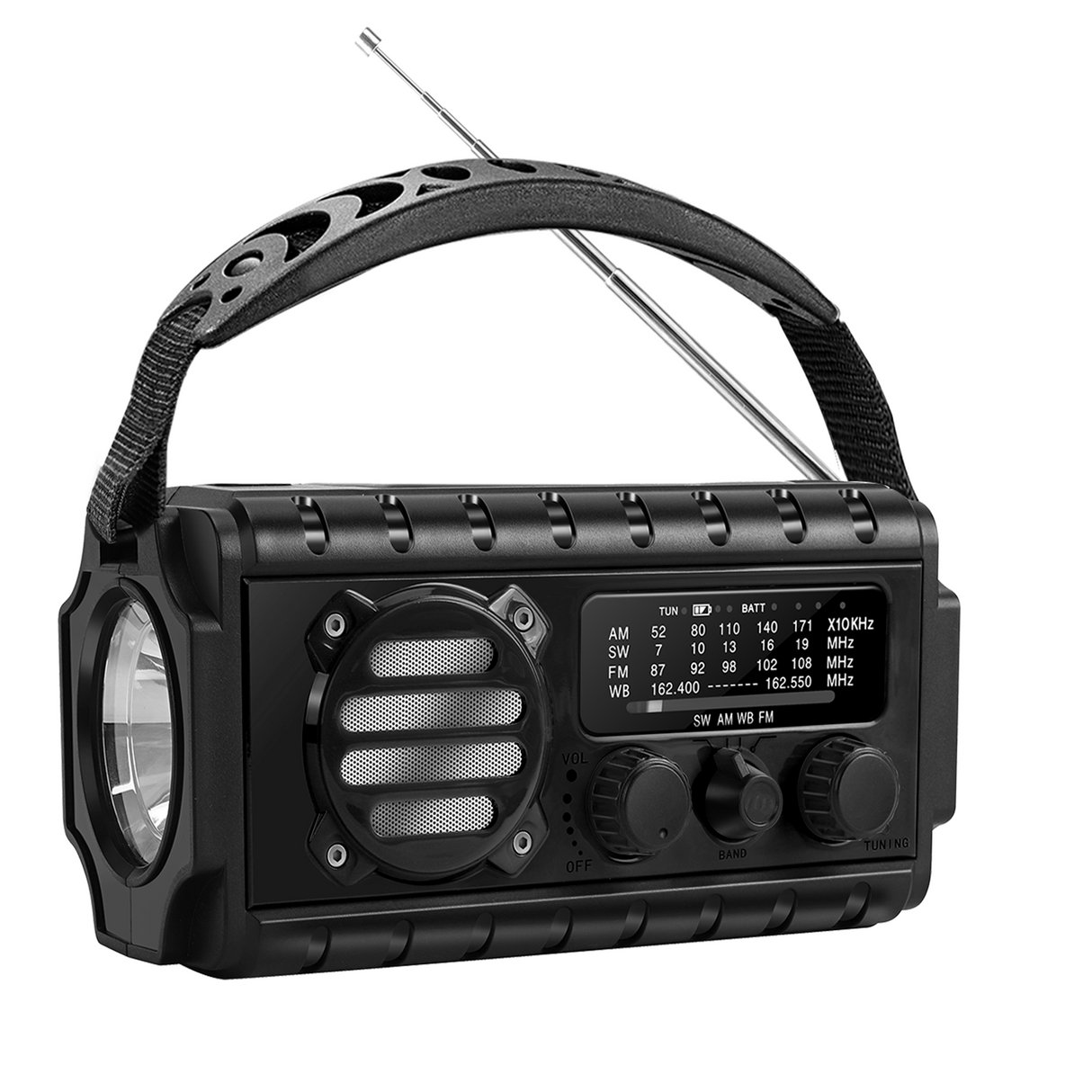 Noodradio XSY350 AM/FM/SW – 20.000mAh Powerbank – Solar, Dynamo, IPX6 & LED-zaklamp