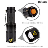 RezReady Elektrische Zaklamp FA01 - – 3 Standen, Zoomfunctie - 300 Lumen
