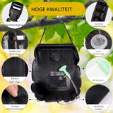 Draagbare Campingdouche – 20L Zonne-energie Douchezak