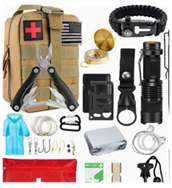 RezReady Noodpakket 200-delig Professionele Overlevingsset & EHBO-kit met Molle-etui