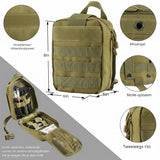 RezReady Noodpakket 142-delig Professionele Overlevingsset & EHBO-kit met Molle-etui