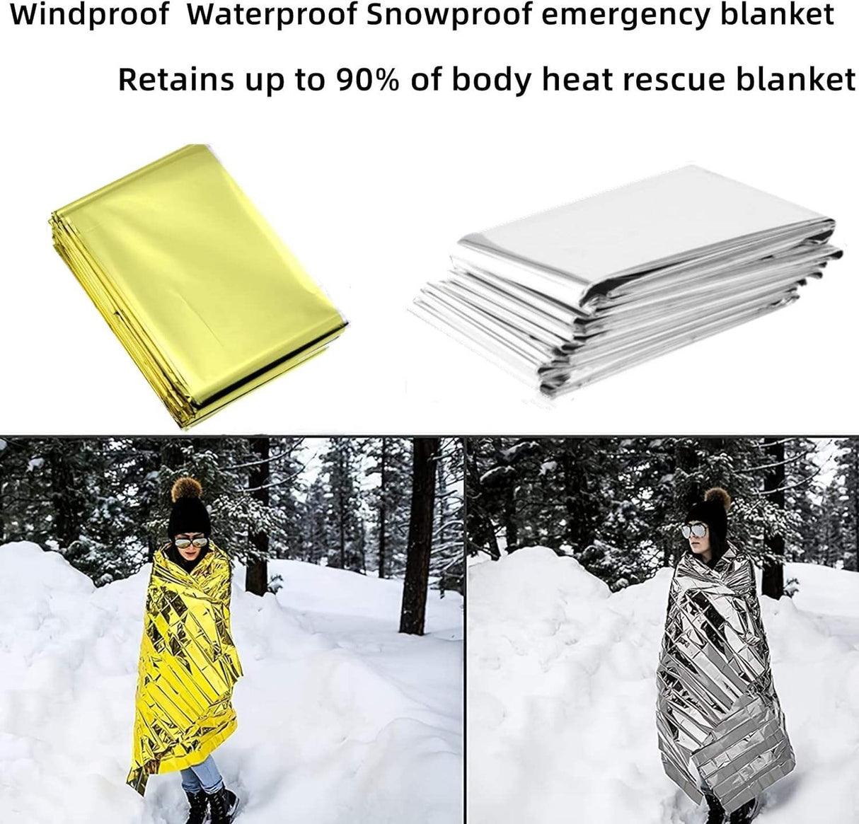 RezReady Noodoverlevingsdeken – Thermische Mylar Regenjas