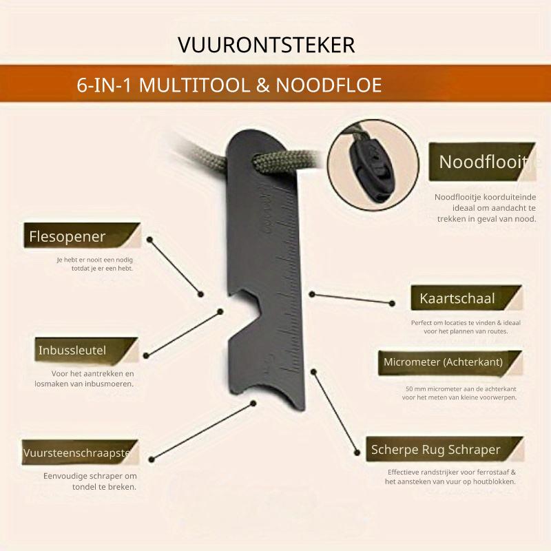 Magnesium Vuurstarter – Ferrocerium Staaf met Houten Handvat