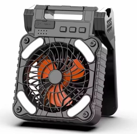 Campingventilator XSY99 – 5200mAh Solar, USB & LED-verlichting