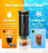 Brewezza Portable Koffiezetapparaat – Compact & Lichtgewicht – USB Oplaadbaar – Ideaal voor Reizen & Outdoor